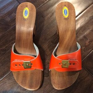 Dr. Scholl’s Heel Summer Sandals Orange 9 Platform